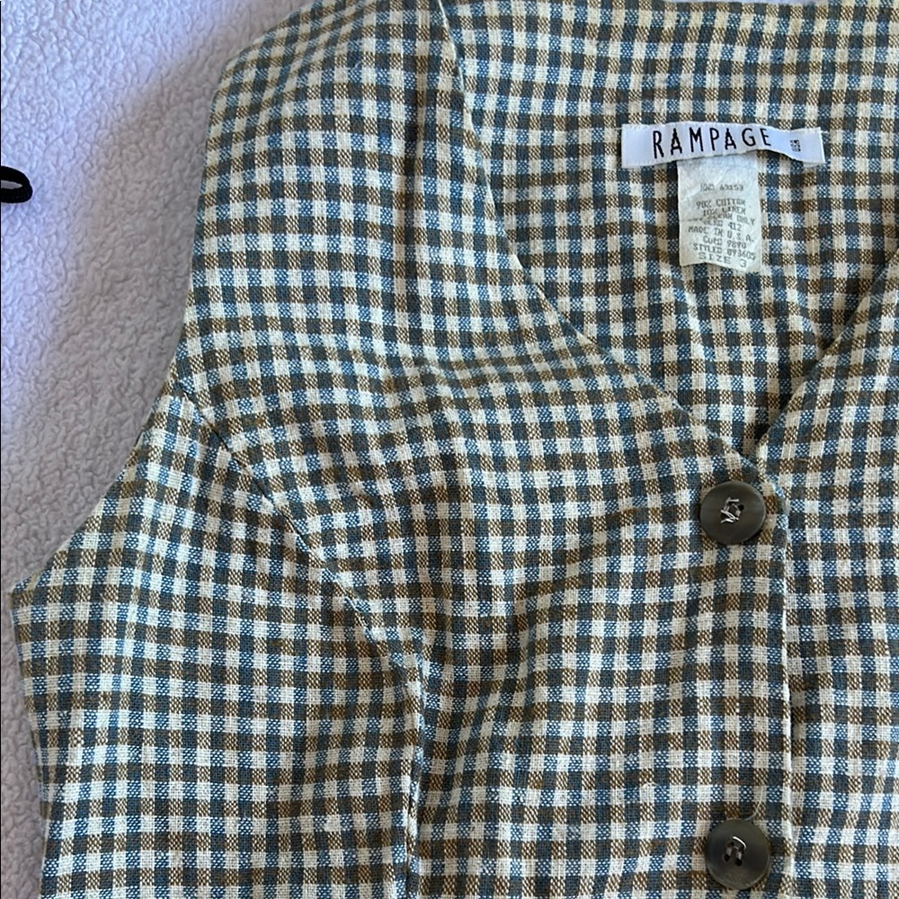 Y2K Rampage Plaid Button Midi Dress - Picture 10 of 10